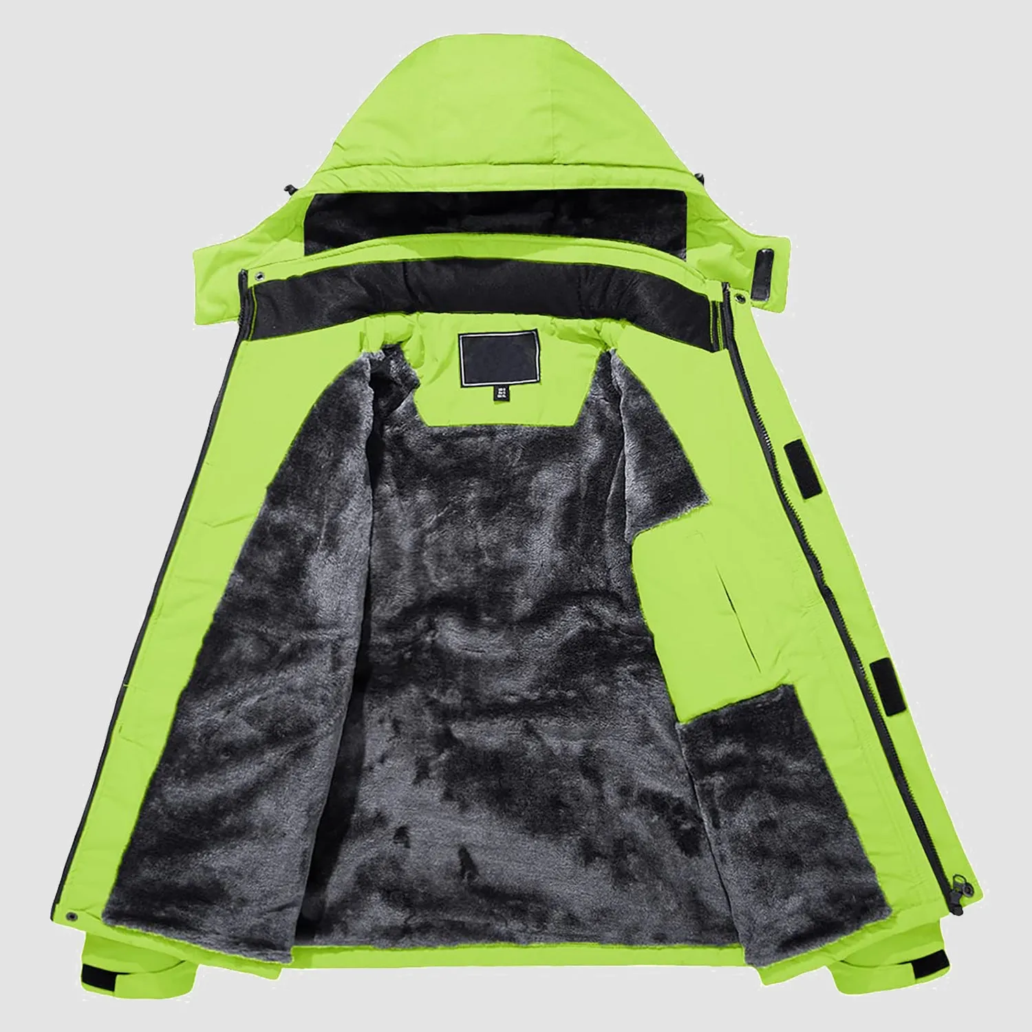 Men's Winter Jacket Water Repellent Ski Snow Jacket Warm Fleece Coat