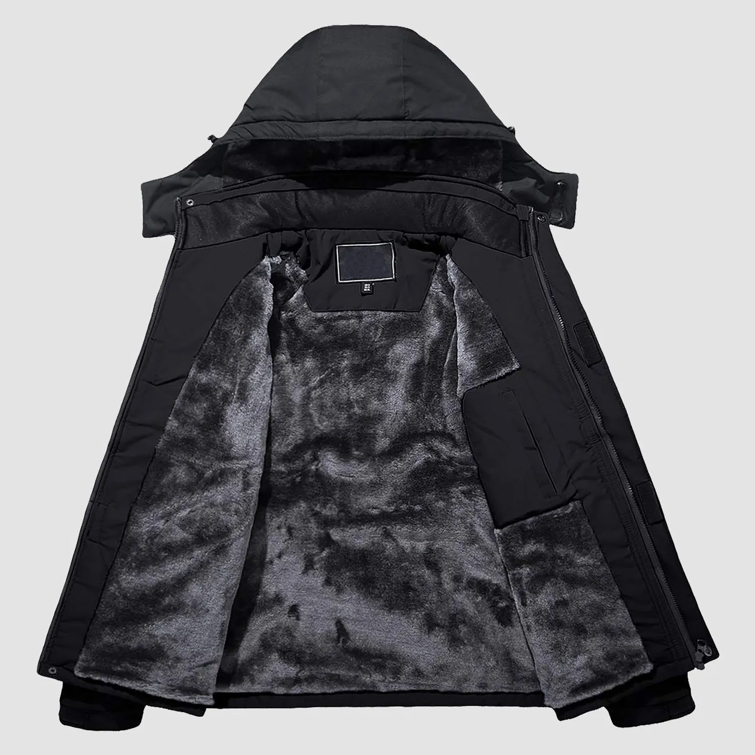 Men's Winter Jacket Water Repellent Ski Snow Jacket Warm Fleece Coat