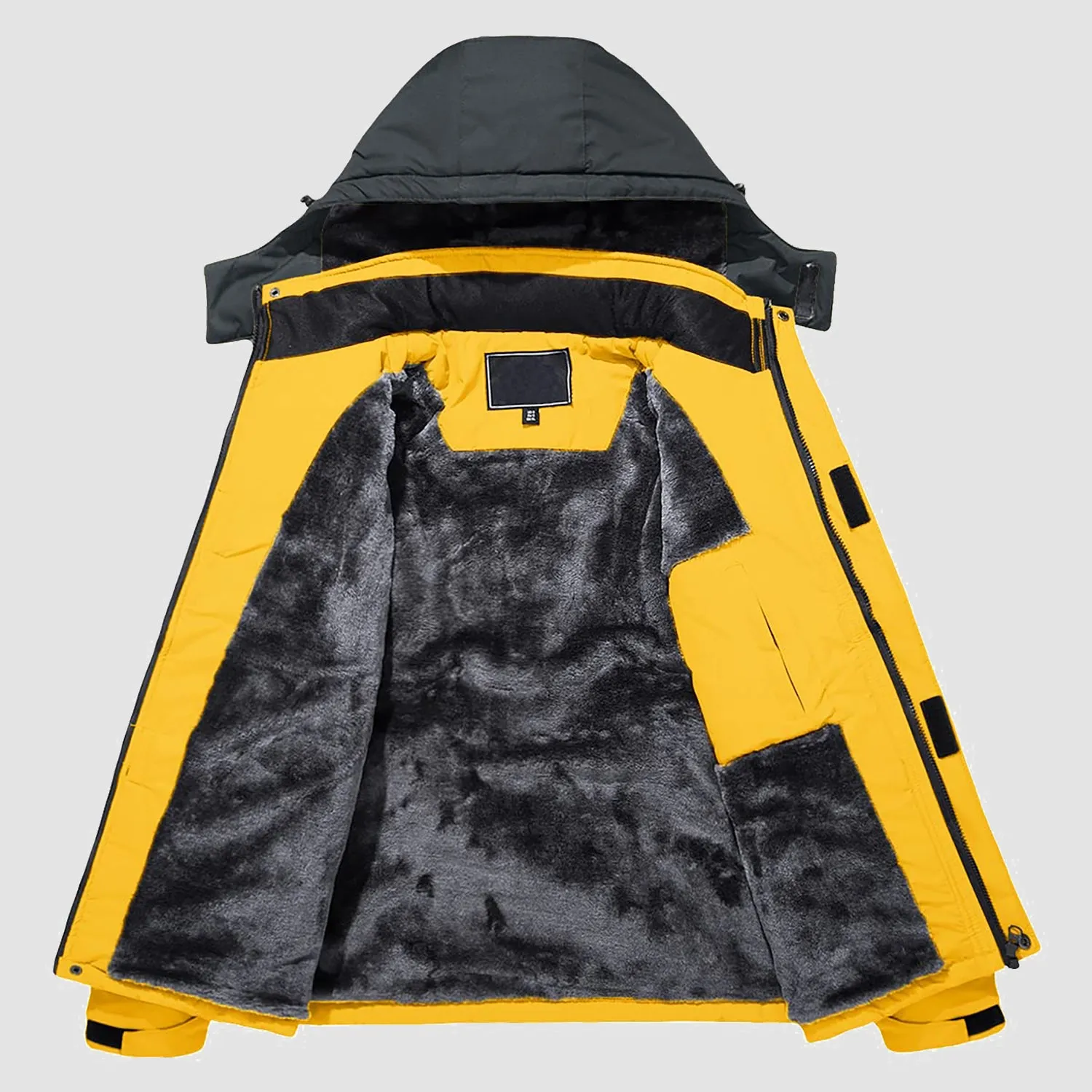 Men's Winter Jacket Water Repellent Ski Snow Jacket Warm Fleece Coat
