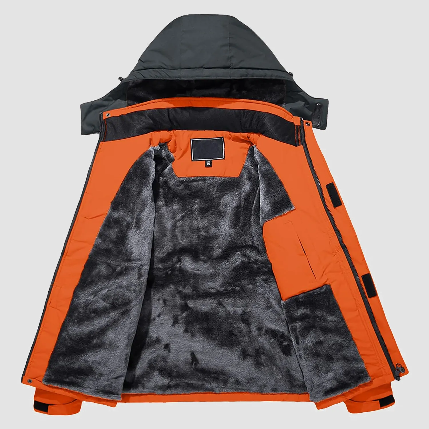 Men's Winter Jacket Water Repellent Ski Snow Jacket Warm Fleece Coat