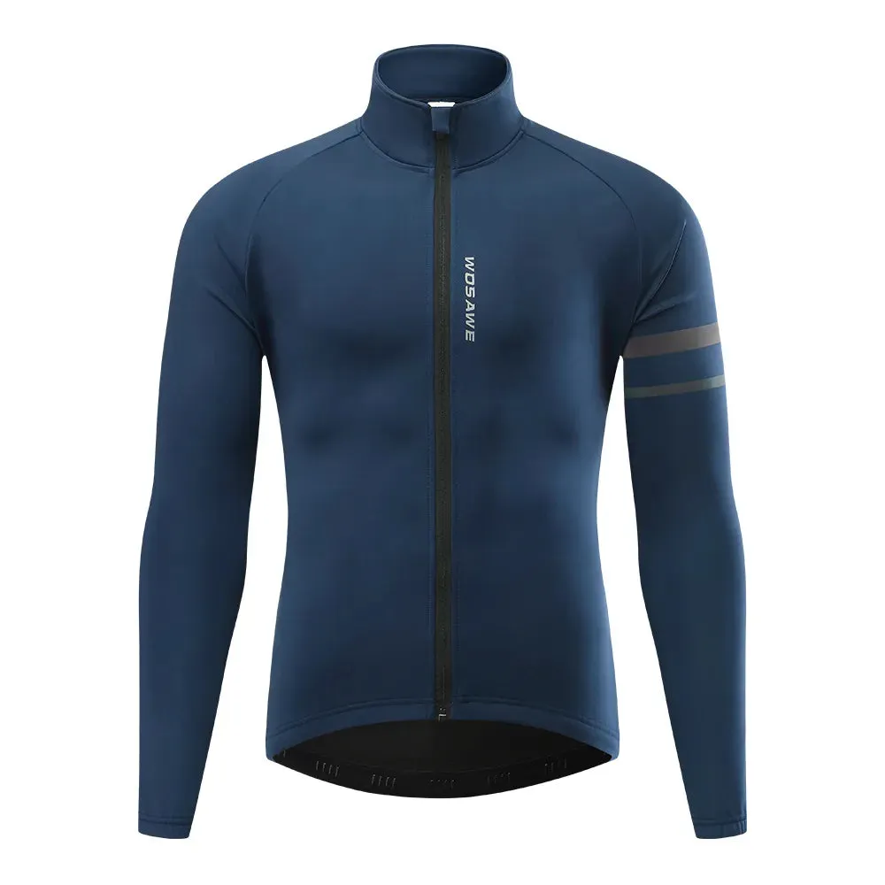 Men'sThermal Winter Cycling Jacket Fleece Lining Long Sleeve Jersey Windproof Running Riding Ciclismo Cycling Clothing