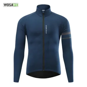 Men'sThermal Winter Cycling Jacket Fleece Lining Long Sleeve Jersey Windproof Running Riding Ciclismo Cycling Clothing