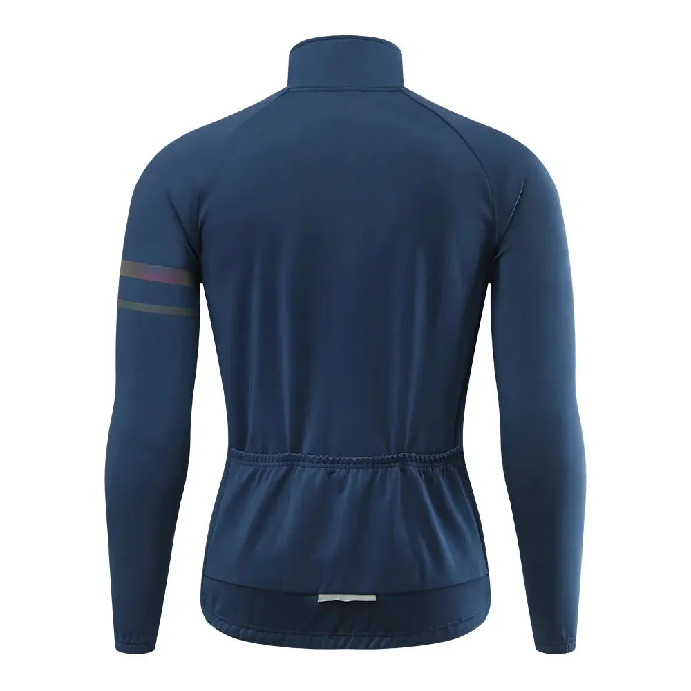 Men'sThermal Winter Cycling Jacket Fleece Lining Long Sleeve Jersey Windproof Running Riding Ciclismo Cycling Clothing