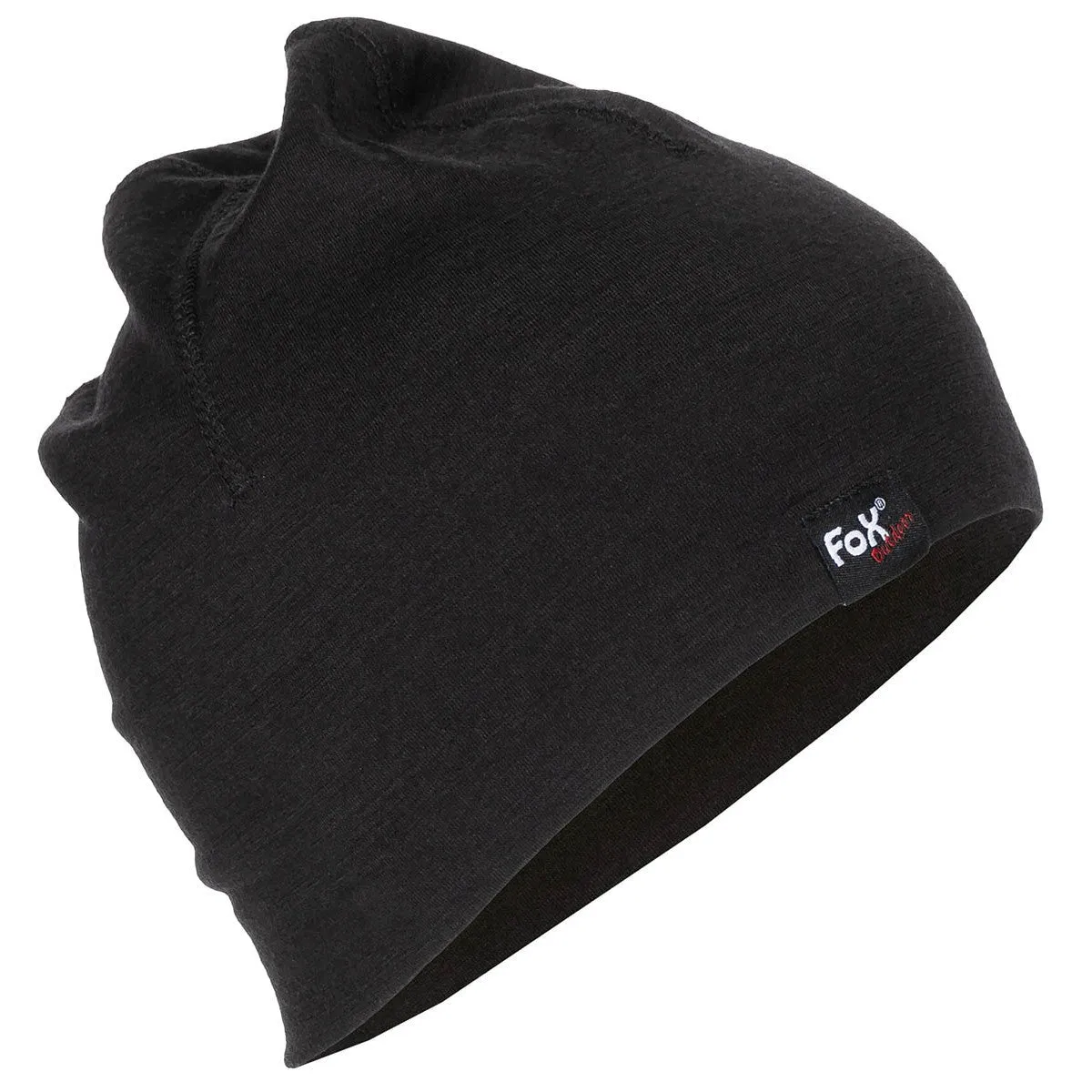 Merino wool Beanie Black