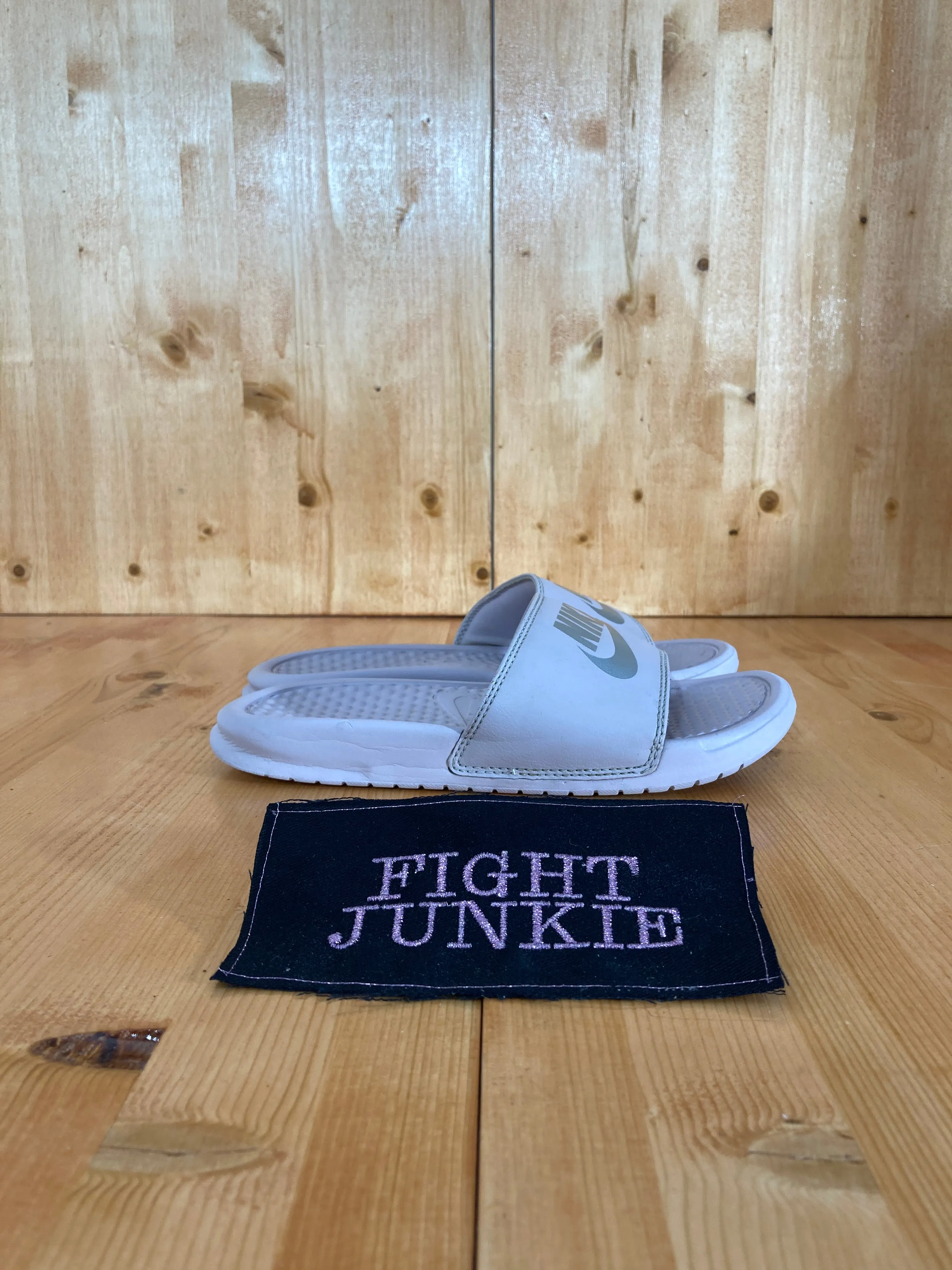 NIKE BENASSI JDI Women's Size 5 Slip On Sandals Slides Rose Gold