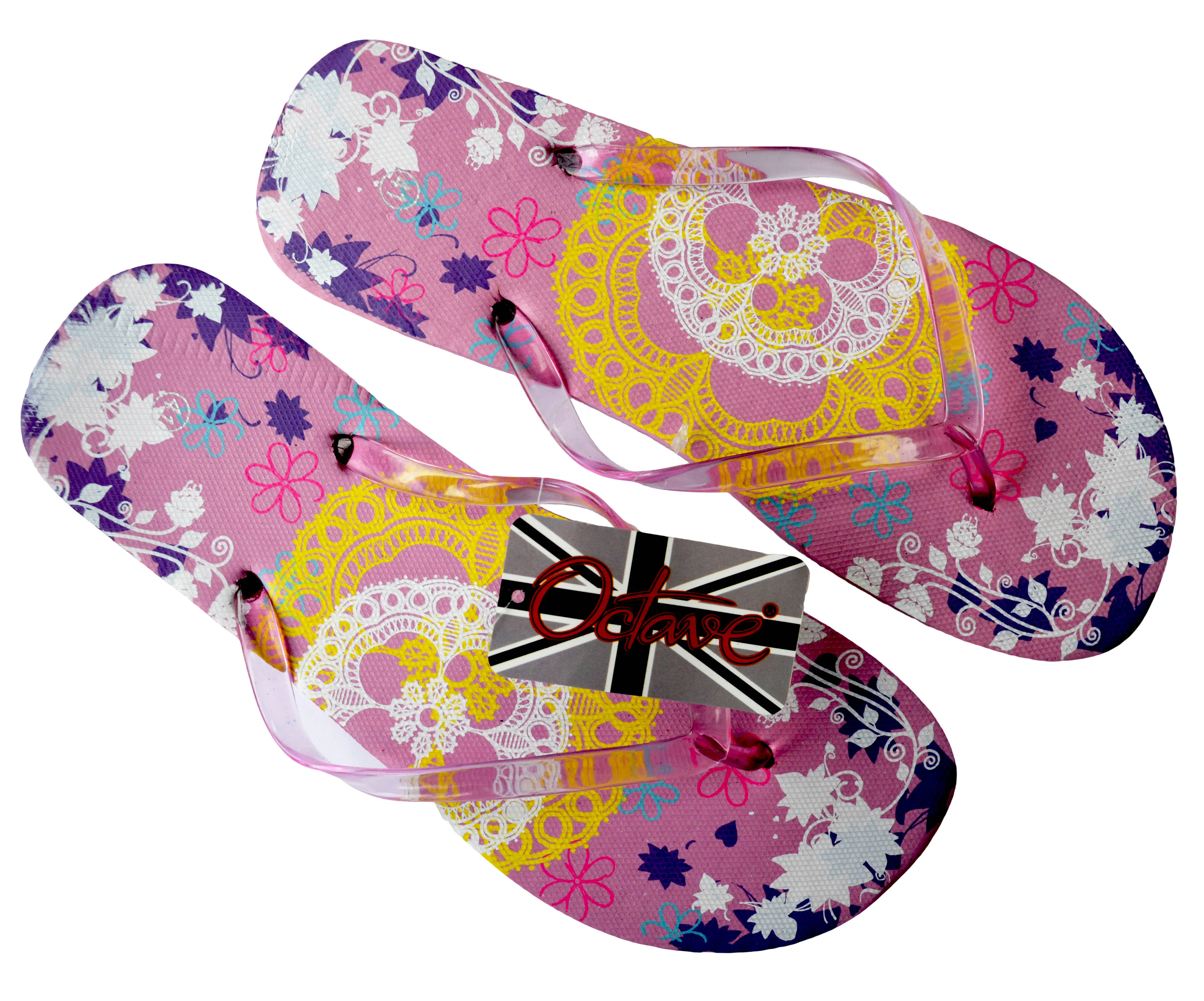 OCTAVE Ladies Summer Beach Wear Flip Flops - Lace Design