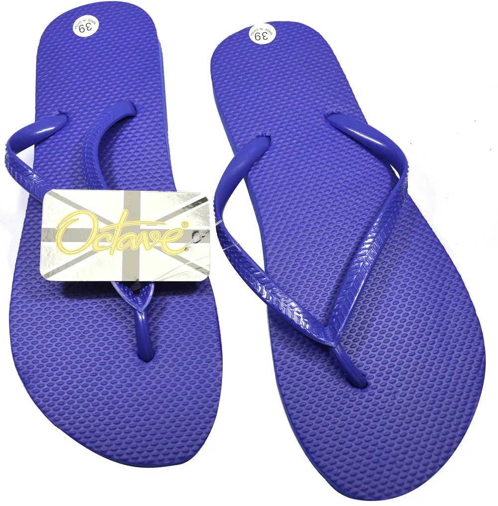 OCTAVE Ladies Summer Beach Wear Flip Flops - Plain Design