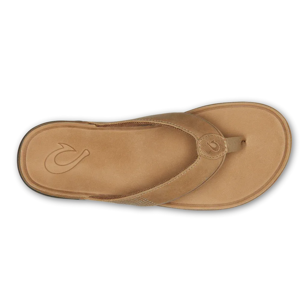 Olukai Men's Tuahine Leather Sandals - Golden Sand 10465-GSGS