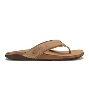 Olukai Men's Tuahine Leather Sandals - Golden Sand 10465-GSGS