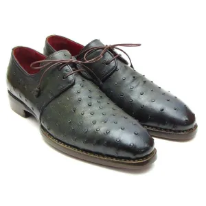 Paul Parkman Goodyear Welted Green Genuine Ostrich Derby Shoes (ID#31VL74)