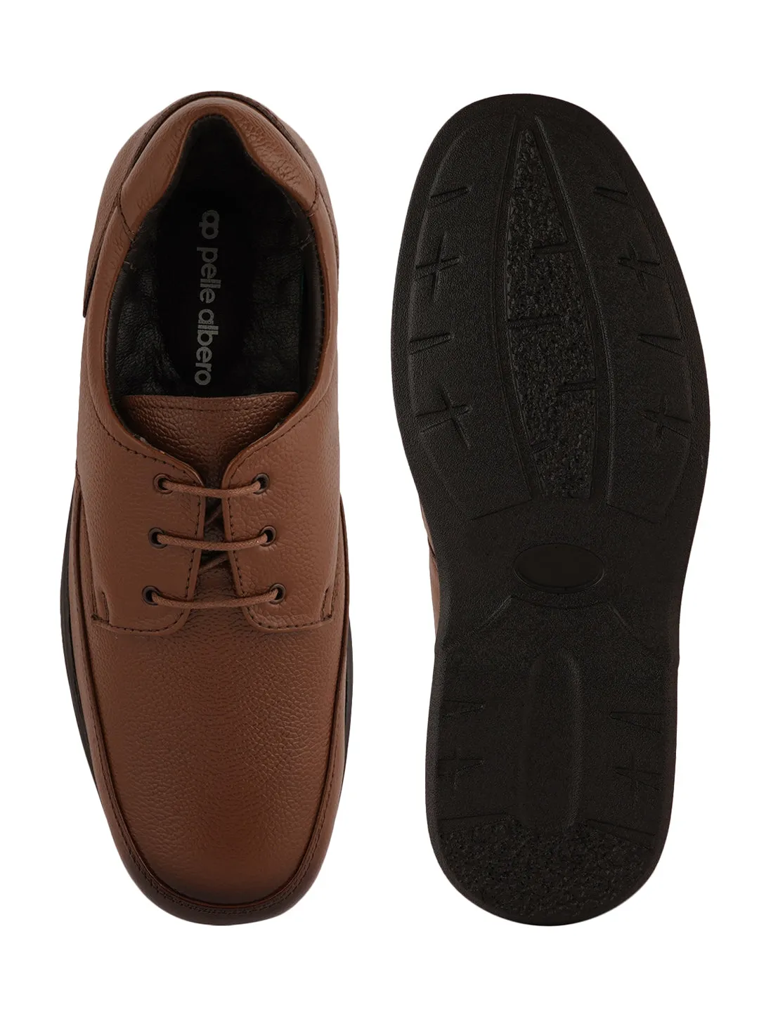 Pelle Albero Brown Formal Lace Up Oxford For Men