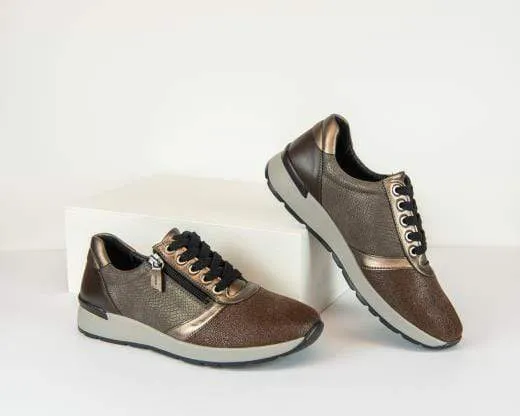 Portofino Women's Dahlia Sneakers- Bronze