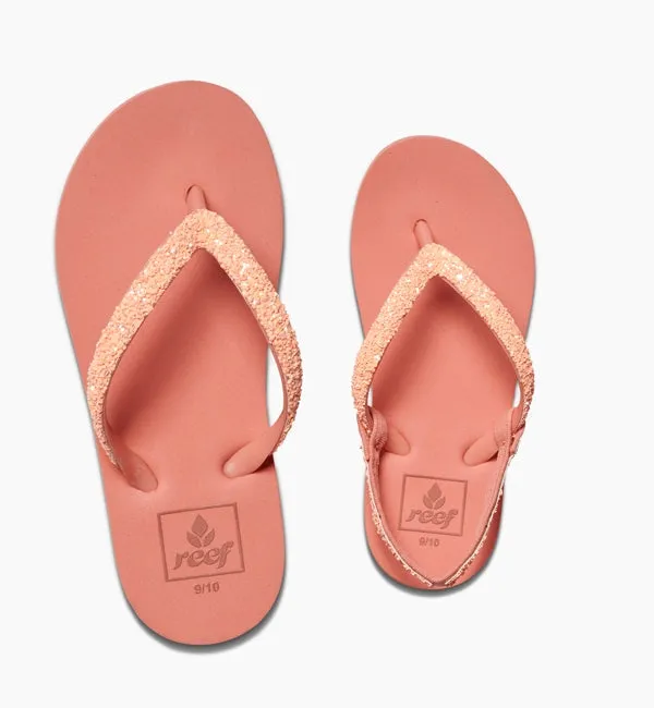 Reef Girls Little Stargazer Flip Flops - Coral