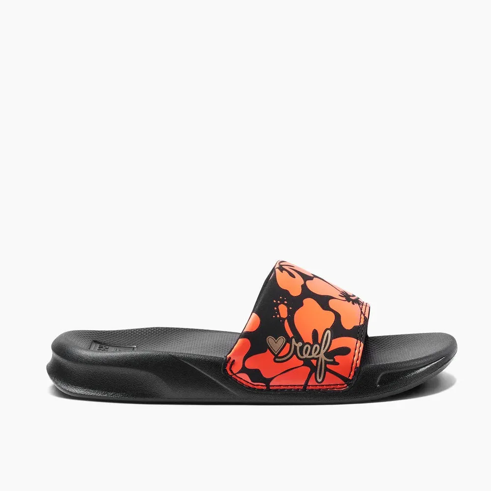 Reef Kids One Slide Sandals - Hibiscus Coral