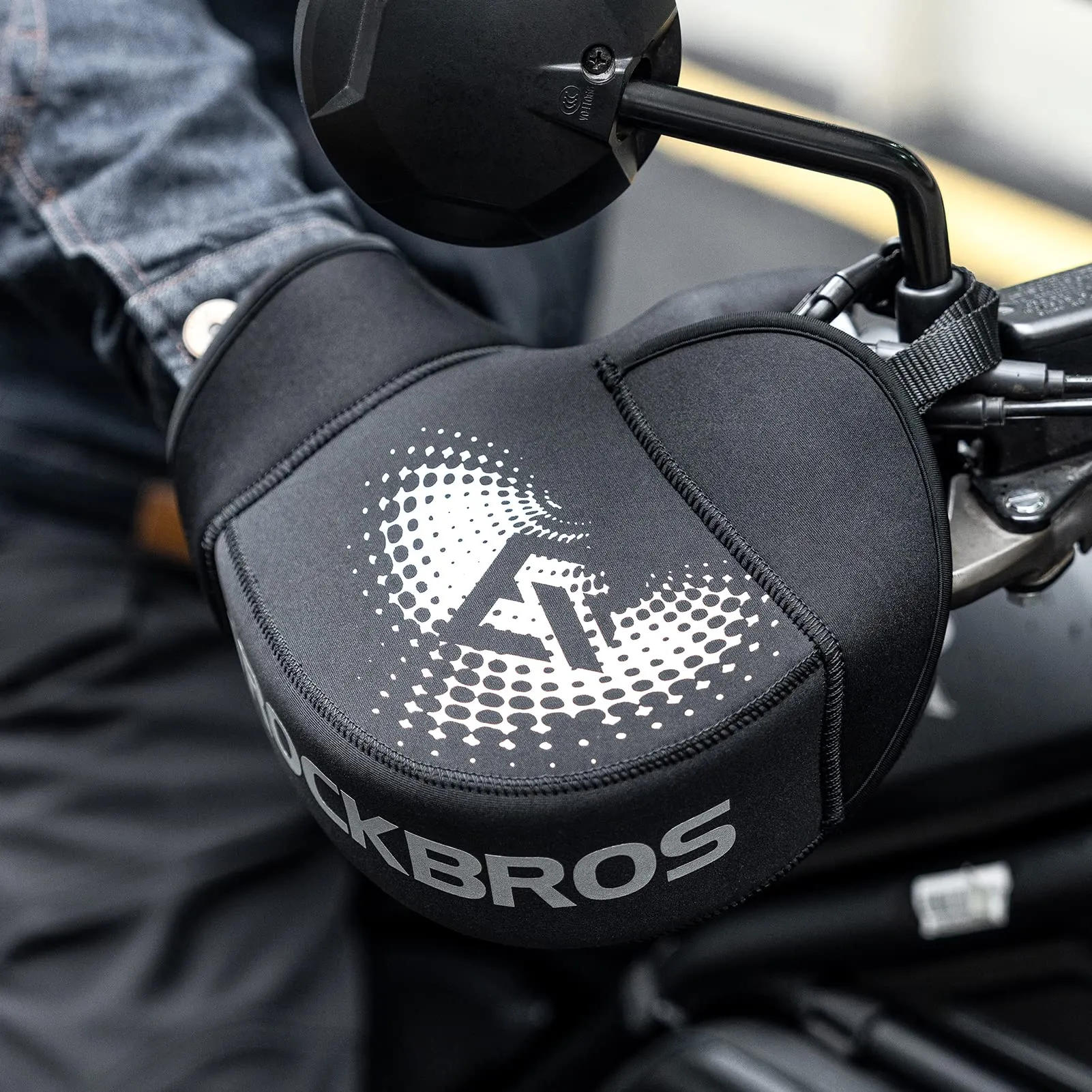 ROCKBROS Windproof Motorcycle Handlebar Muffs - Cold Weather Hand Warmers