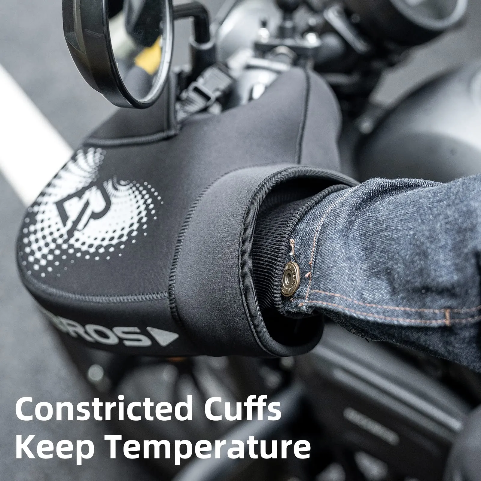 ROCKBROS Windproof Motorcycle Handlebar Muffs - Cold Weather Hand Warmers