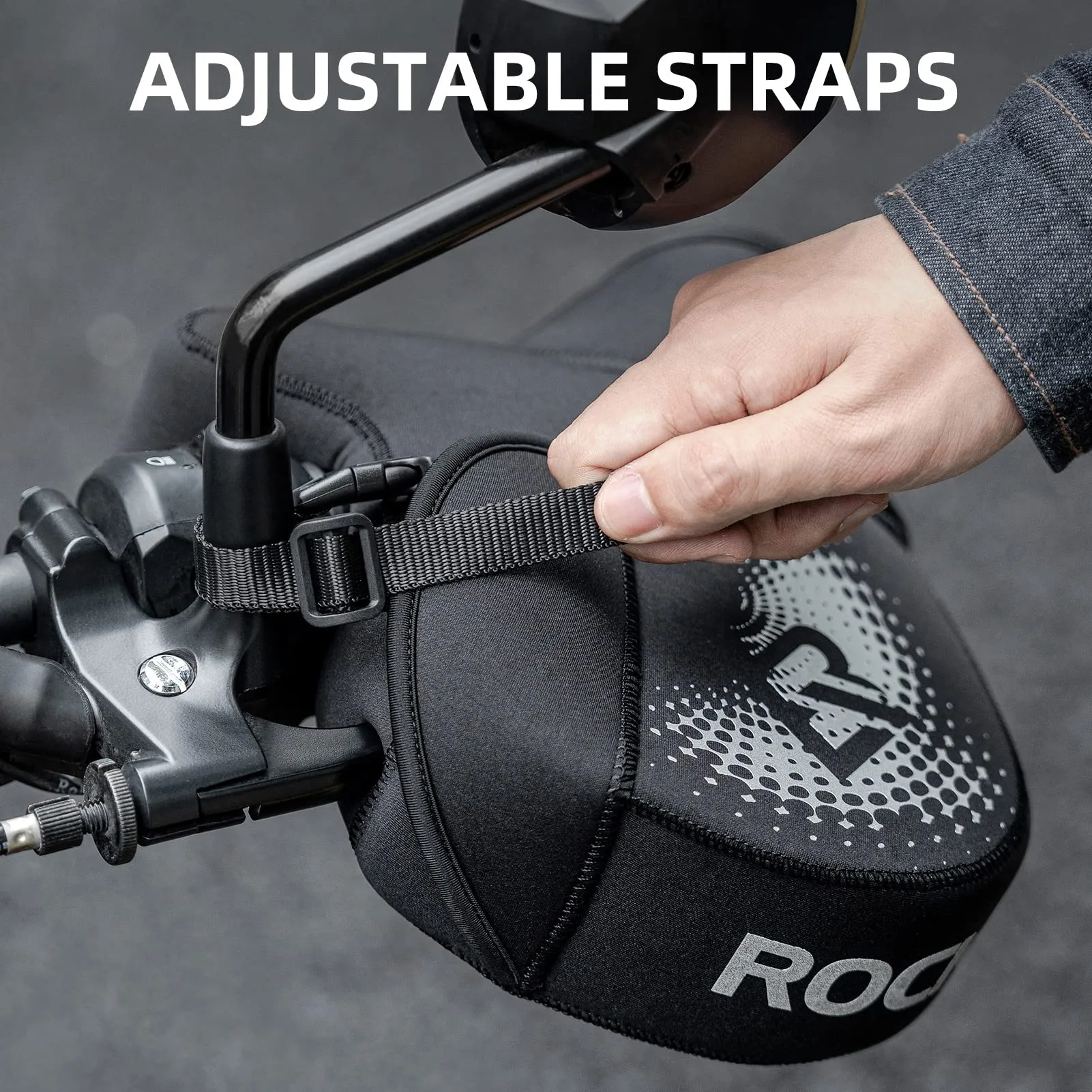 ROCKBROS Windproof Motorcycle Handlebar Muffs - Cold Weather Hand Warmers