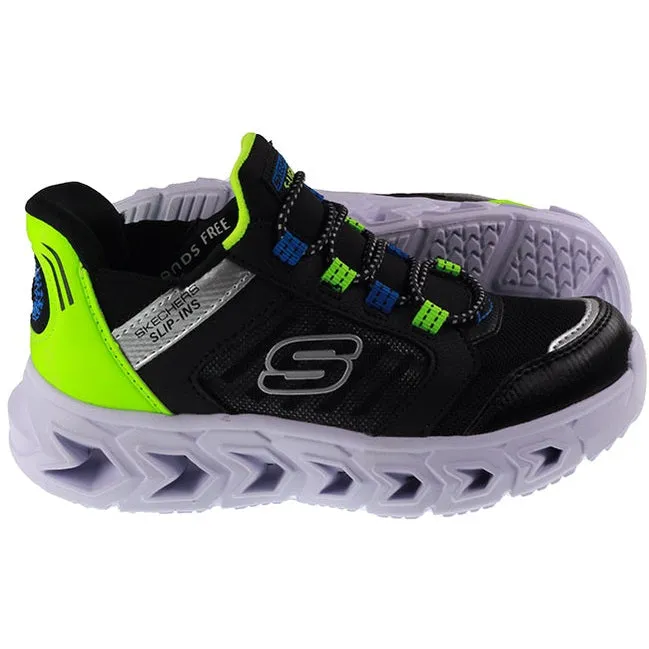 Skechers Trainers Kids Slip Ins Hypno Flash 2.0 Odelux Black Lime
