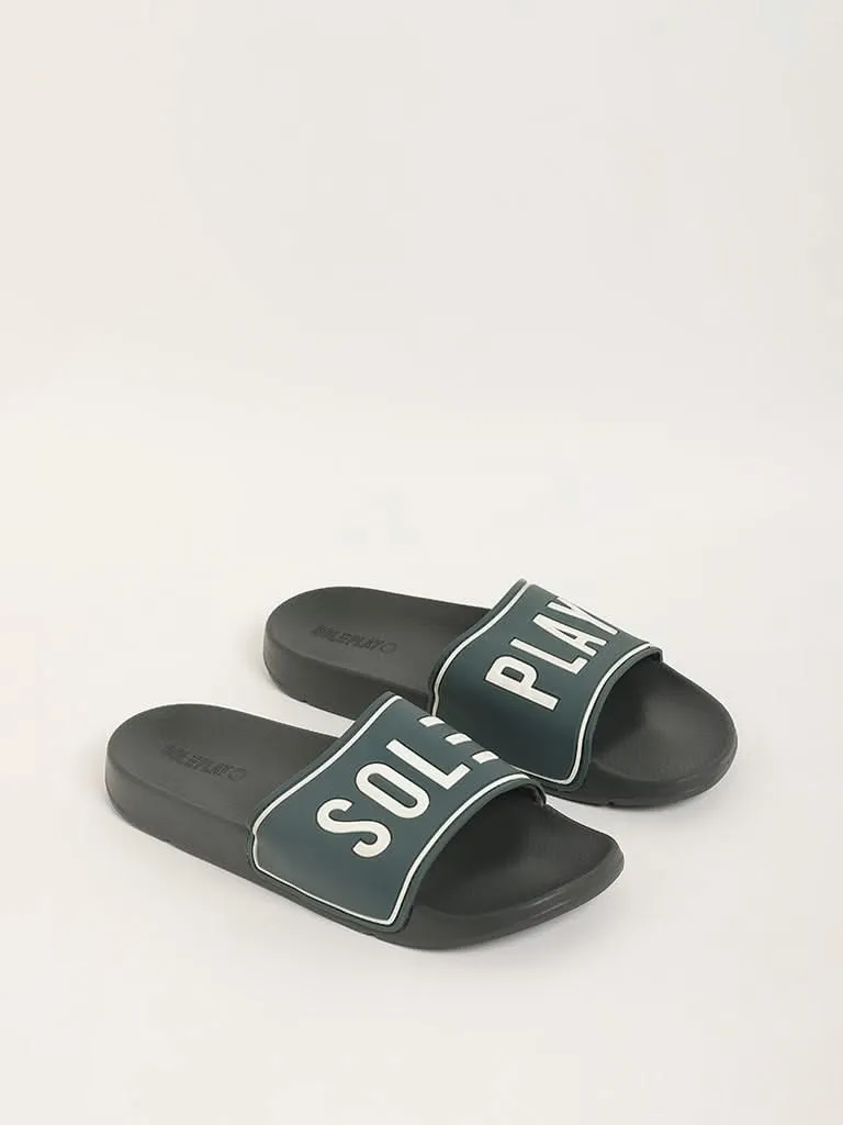 SOLEPLAY Printed Green Flip-Flop