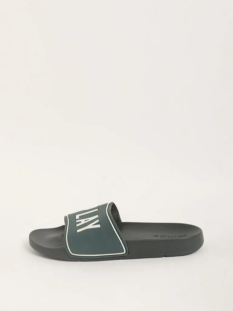 SOLEPLAY Printed Green Flip-Flop