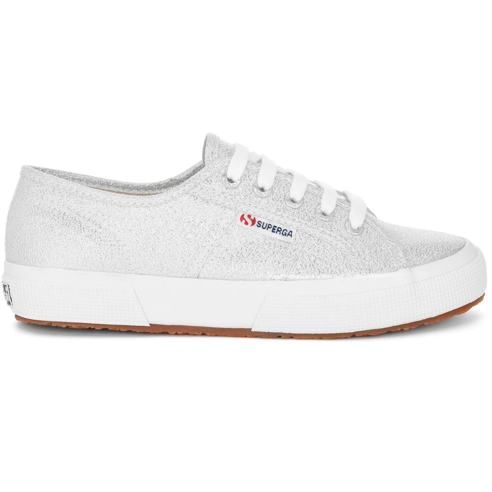 Superga Womens 2750 Lamé Trainers - Grey