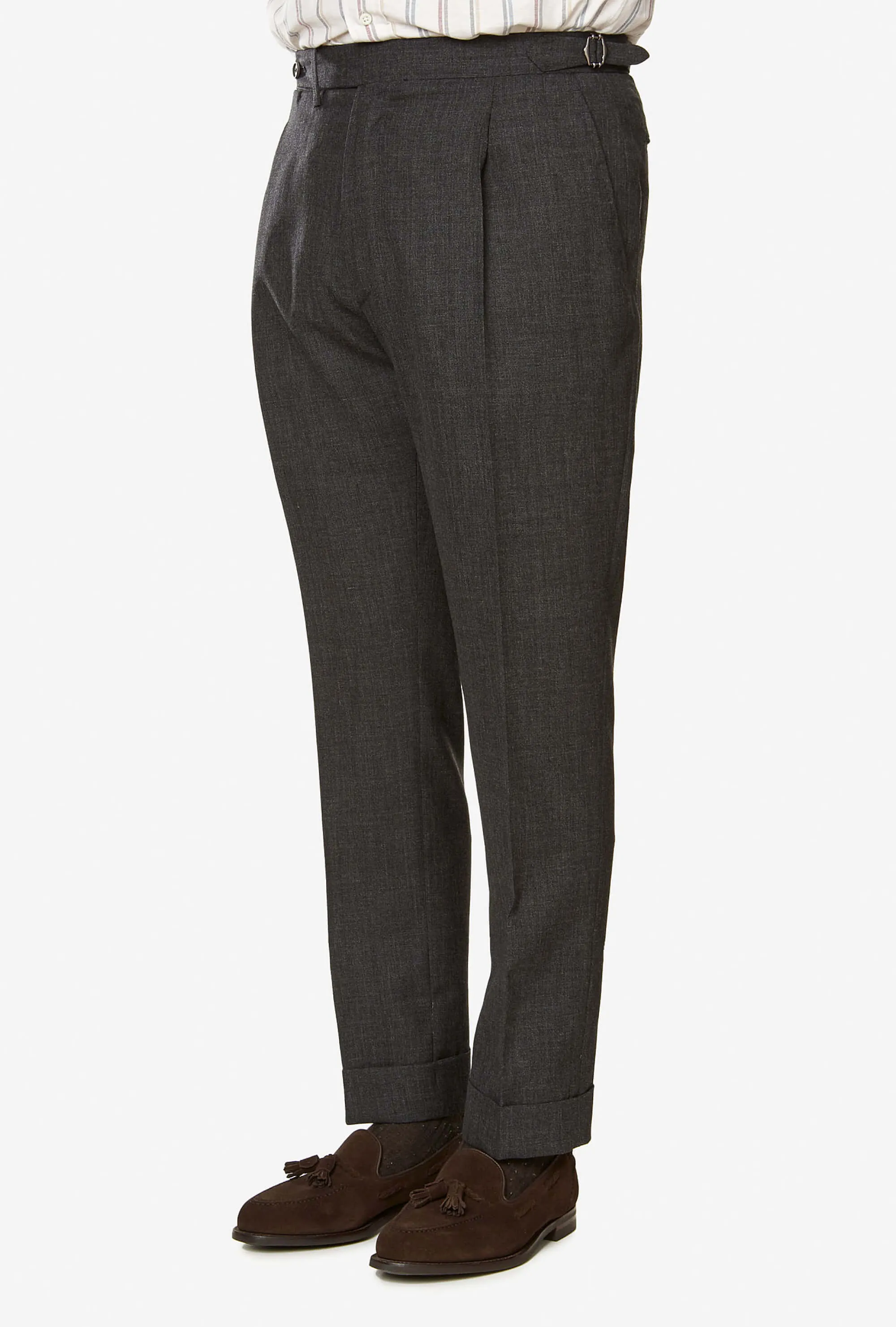 Tailored Trouser High-Twist Wool Charcoal