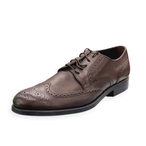 Tod's Mens Brown Derby Brown Leather Lace Up Wingtip Oxford Classic Shoes