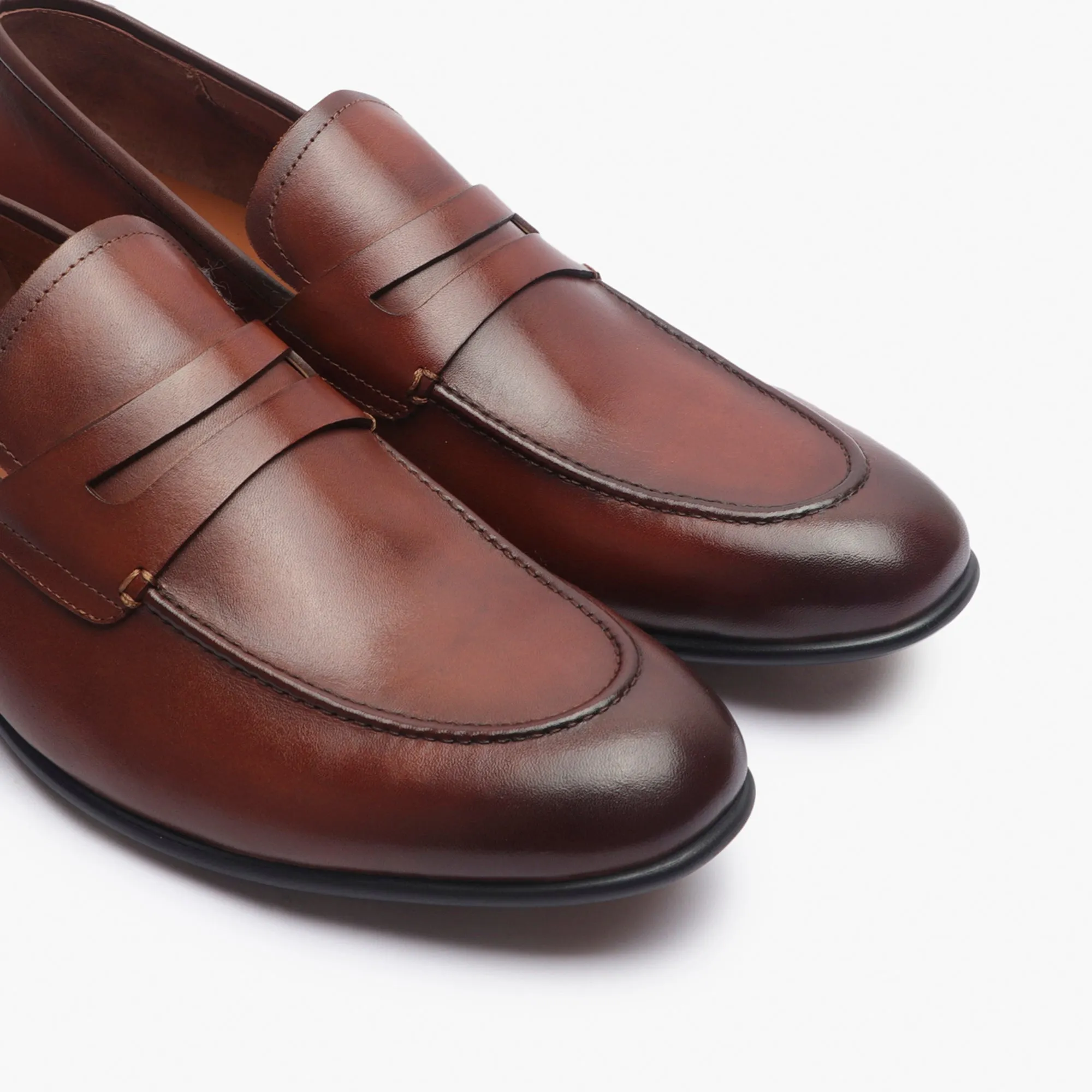 U Tip Penny Loafers