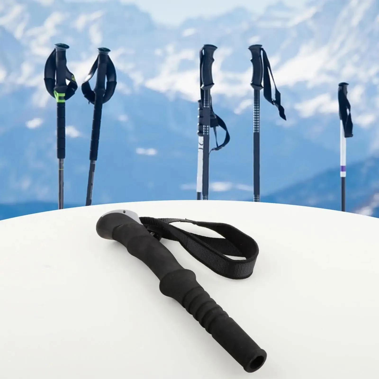 Walking Cane Hand Grip, Lightweight Antishock Trekking Rod Handle, for Mountaineering Travel Sports Outdoor Activities Climbing