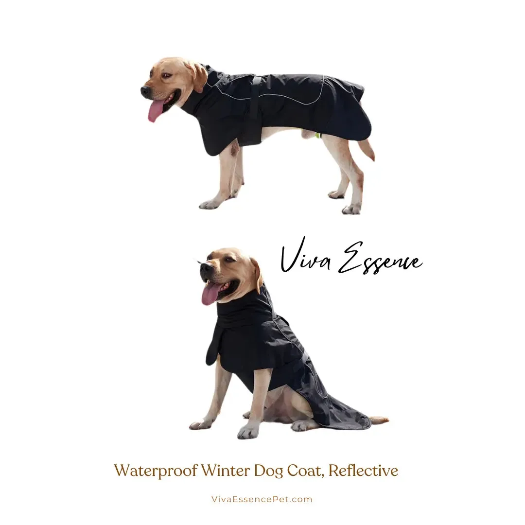 Waterproof Winter Dog Coat, Reflective, Warm Cotton Jacket