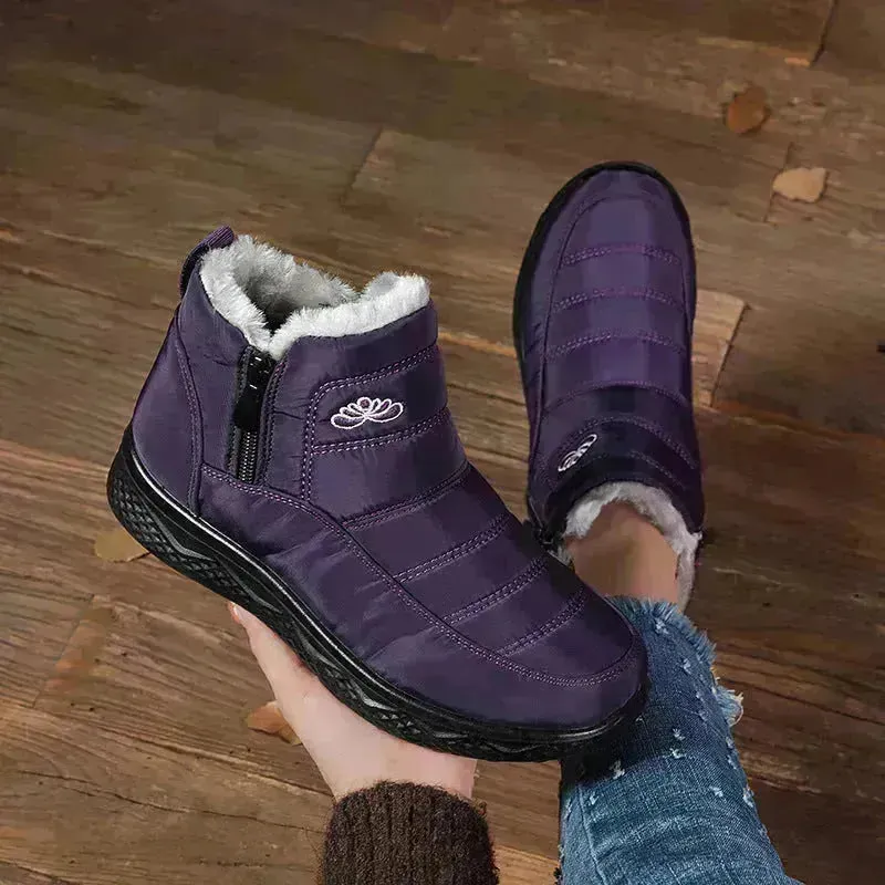Winter Women's Cotton-padded Thick fleece lined Ankle Snow Boots