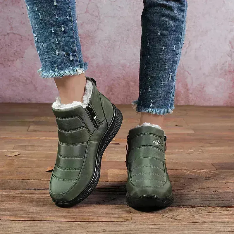 Winter Women's Cotton-padded Thick fleece lined Ankle Snow Boots
