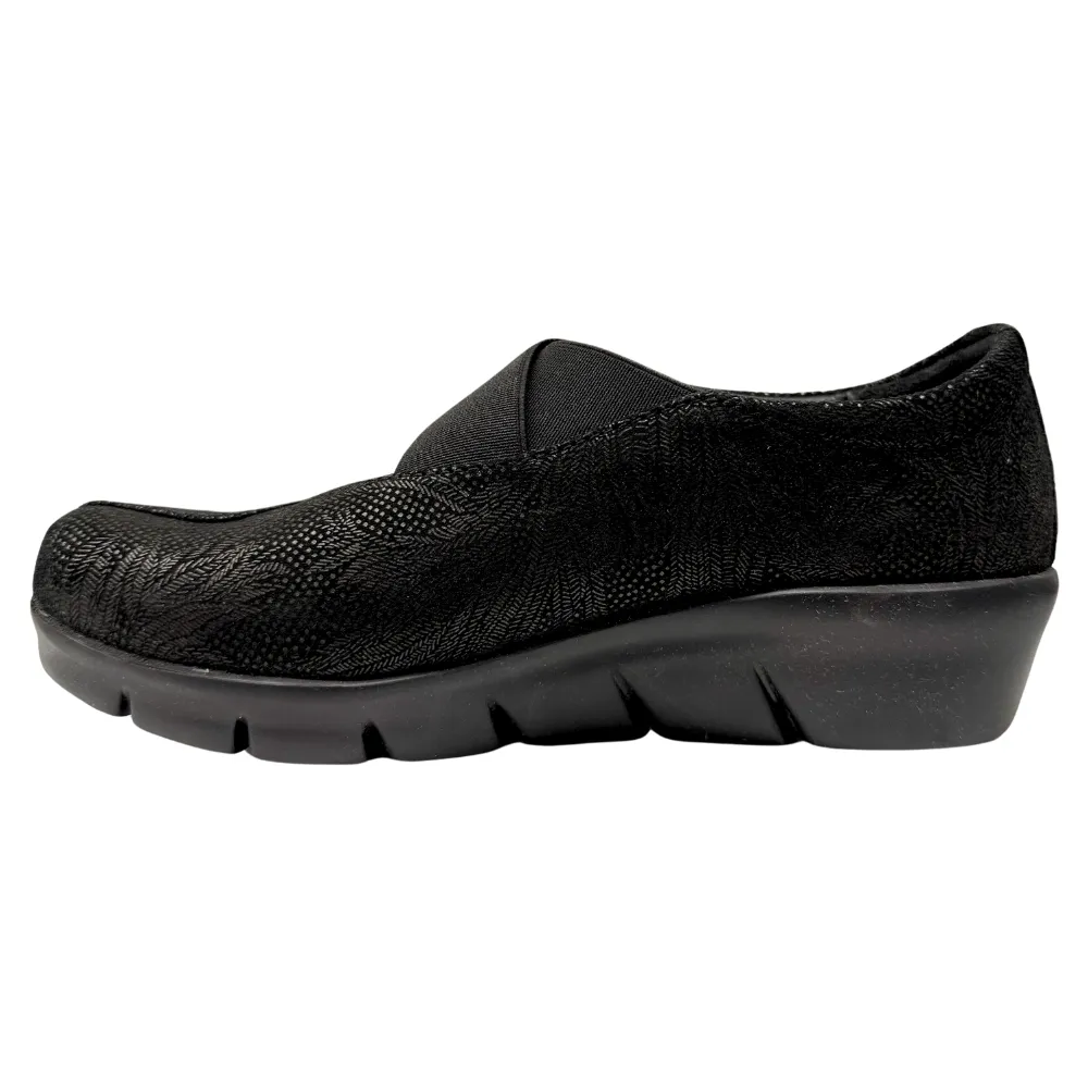Wolky Cursa Palm Metal Black Suede Shoe (Women's)