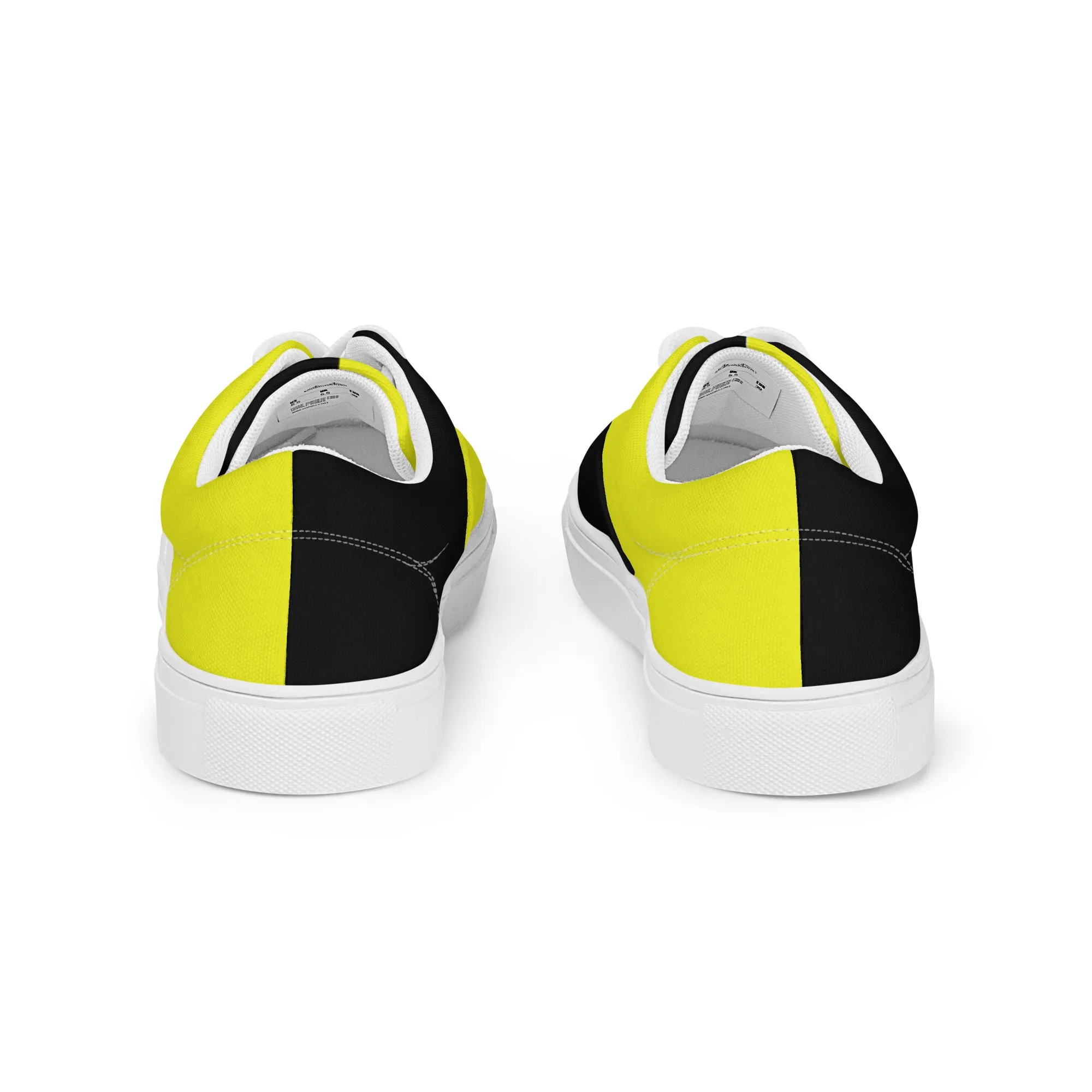 Women’s lace-up canvas shoes Neon Yellow