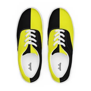 Women’s lace-up canvas shoes Neon Yellow