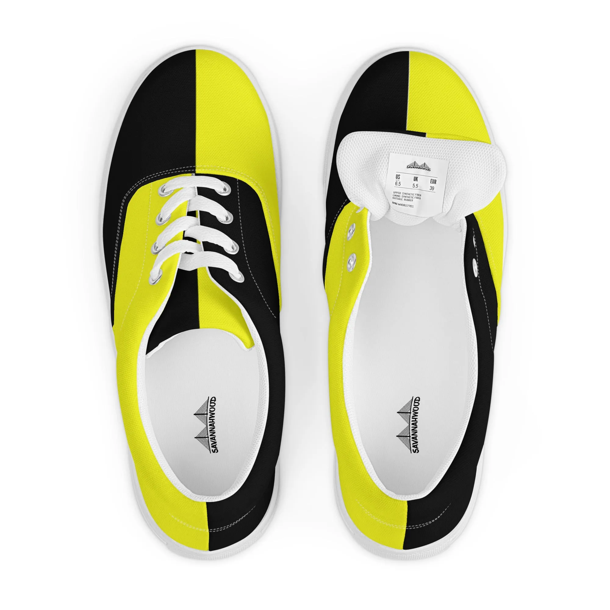 Women’s lace-up canvas shoes Neon Yellow
