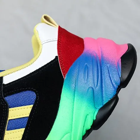 Women's spring summer rainbow colorful platform sneakers